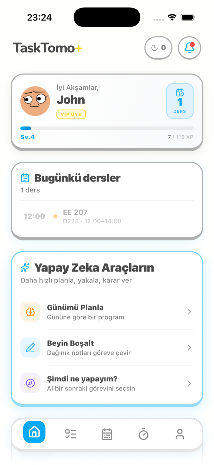 TaskTomo ana ekran